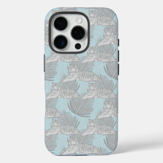 Blue Oerwoud Tiger Pattern Hoesje-Mate iPhone Case (Achterkant)