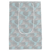 Blue Oerwoud Tiger Pattern Medium Gift Bag Cadeauzakje (Achterkant)
