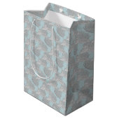 Blue Oerwoud Tiger Pattern Medium Gift Bag Cadeauzakje (Achterkant Gekanteld)