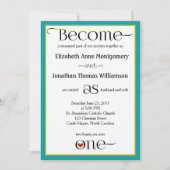 Blue Ogee Christelijke bruiloft uitnodiging (Voorkant)