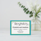 Blue Ogee Wedding Registry Kaart (Staand voorkant)