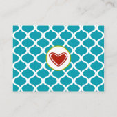 Blue Ogee Wedding Registry Kaart (Achterkant)