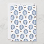 Blue Oh Baby Baby shower Kaart (Achterkant)