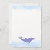 Blue Oh Baby Beach Ocean Dolphin Baby shower Kaart (Achterkant)