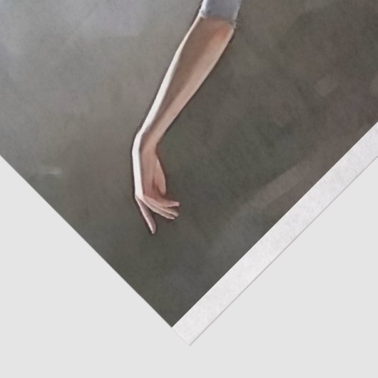 Blue Oil Ballerina Dancing Decoupage Tissuepapier (Detail)