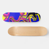 Blue Oil Spill Psychedelic Skateboard (Horizontaal)