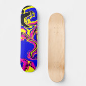 Blue Oil Spill Psychedelic Skateboard (Voorkant)