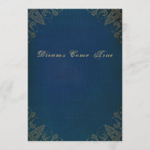 Blue Old Antiek Gilded Book Hoesje