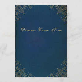 Blue Old Antiek Gilded Book Hoesje Kaart