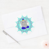 Blue om mandala sticker (Envelop)