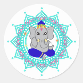 Blue om mandala sticker
