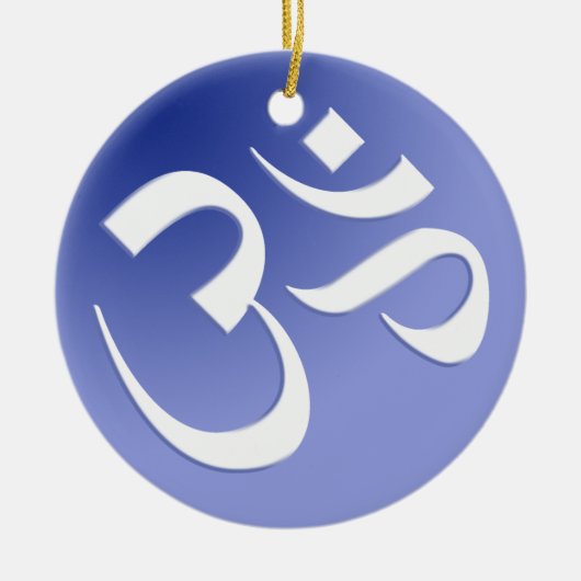 Blue Om Symbol Ornament (Voorkant)