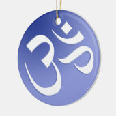 Blue Om Symbol Ornament (Links)