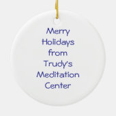 Blue Om Symbol Ornament (Achterkant)