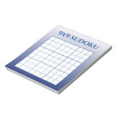 Blue Ombre 9 van 9 Sudoku-Sjabloon Notitieblok (Linkerzijde)