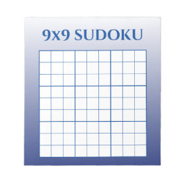 Blue Ombre 9 van 9 Sudoku-Sjabloon Notitieblok