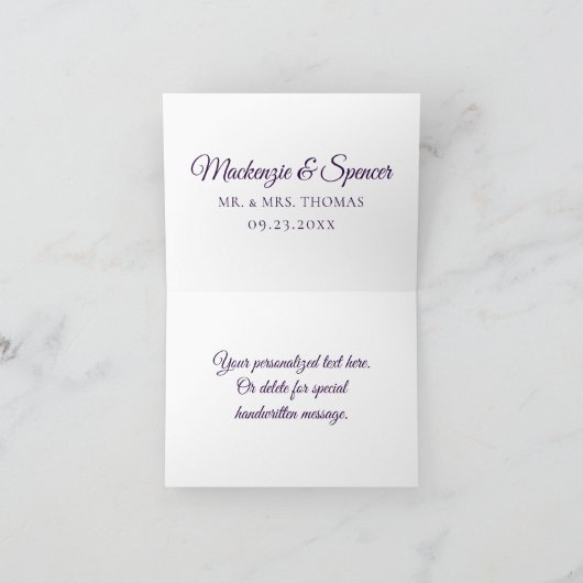 Blue-Ombre Abstract | Donker Turquoise Blauwgroen  Bedankkaart (Binnen)