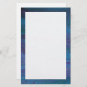 Blue-Ombre Abstract | Turquoise Blauwgroen Violet Briefpapier (Voorkant / Achterkant)