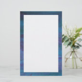 Blue-Ombre Abstract | Turquoise Blauwgroen Violet Briefpapier (Staand voorkant)