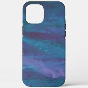 Blue Ombre Abstract Turquoise Blauwgroen Violet iPhone 12 Pro Max Hoesje