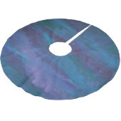 Blue-Ombre Abstract | Turquoise Blauwgroen Violet Kerstboom Rok (Gekanteld)