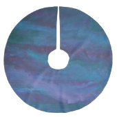 Blue-Ombre Abstract | Turquoise Blauwgroen Violet  Kerstboom Rok (Voorkant)