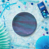 Blue Ombre Abstract | Turquoise Blauwgroen Violet  Papieren Bordje (Feest)