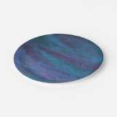 Blue Ombre Abstract | Turquoise Blauwgroen Violet  Papieren Bordje (Gekanteld)