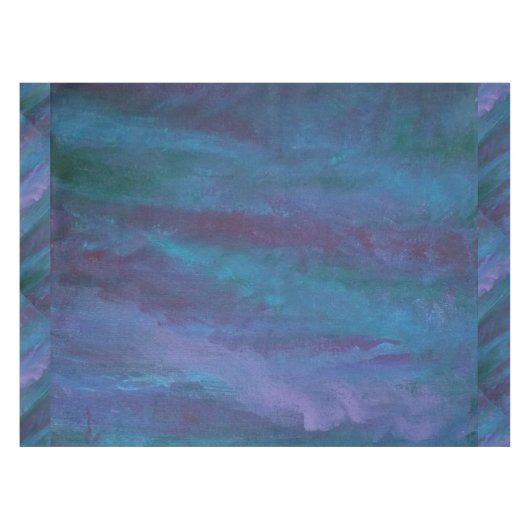 Blue Ombre Abstract | Turquoise Blauwgroen Violet  Tafelkleed (Voorkant (Horizontaal))