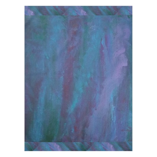 Blue Ombre Abstract | Turquoise Blauwgroen Violet Tafelkleed (Voorkant)