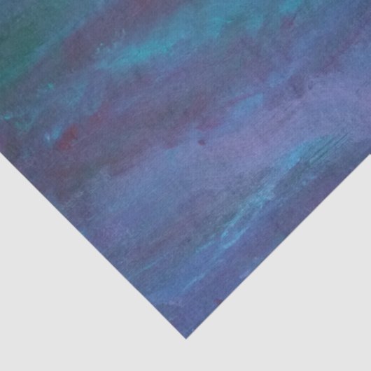 Blue-Ombre Abstract | Turquoise Blauwgroen Violet Tissuepapier (Detail)