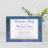 Blue-Ombre-Afstuderen | Turquoise Violet Paarse Kaart (Staand voorkant)