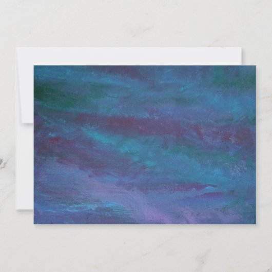 Blue-Ombre-Afstuderen | Turquoise Violet Paarse Kaart (Achterkant)