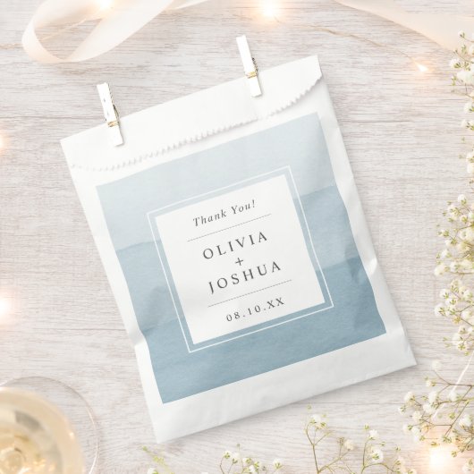 Blue Ombre Bedankt voor je huwelijk Bedankzakje (Geknipt)