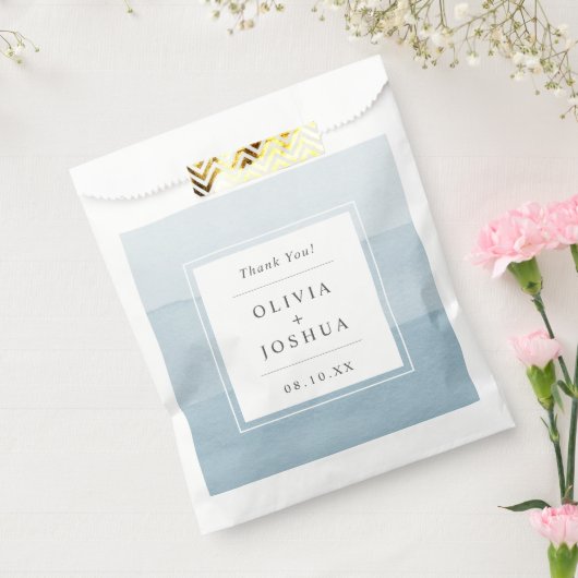 Blue Ombre Bedankt voor je huwelijk Bedankzakje (Gezegeld)