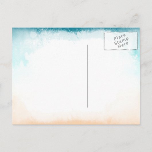 Blue ombre bewaart de datum briefkaarten (Achterkant)