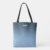 Blue Ombre Canvas tas – Zachte kleur, sterke spiri (Achterkant)