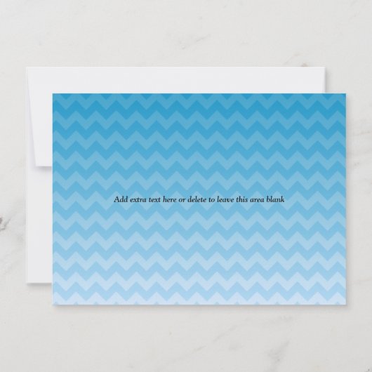 Blue Ombre Chevron Baby Sip en See Kaart (Achterkant)