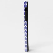 Blue Ombre Chevron persoonlijke iPhone Case (Achterkant/links)