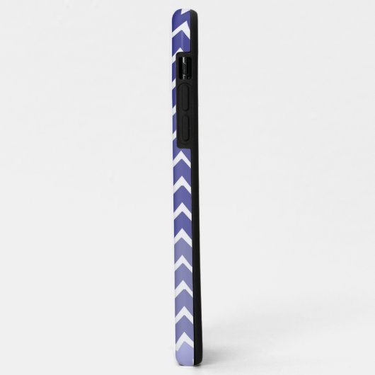 Blue Ombre Chevron persoonlijke iPhone Case (Achterkant/links)