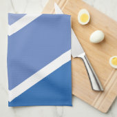 Blue Ombré Chevron Stripes Theedoek (Quarter Fold)