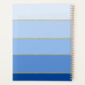 Blue Ombre Color Block Personalized Planner (Achterkant)