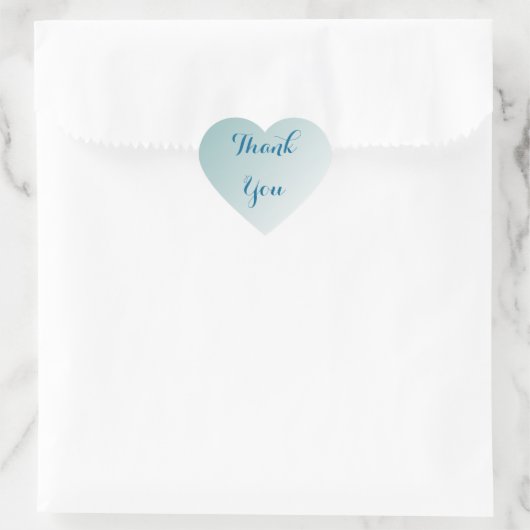 Blue Ombre Dank u Hart Sticker (Tas)