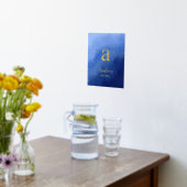 Blue Ombre familienaam jaar vastgesteld Real Folie Afdrukken (Laag (Keuken))