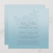 Blue Ombre Floral Vrijgezellenfeest Kaart (Voorkant / Achterkant)