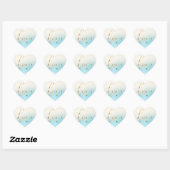 Blue Ombre Gold Love Hart Sticker (Vel)