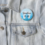 Blue Ombre Grandma om Baby shower Gift Button te z (In situ)