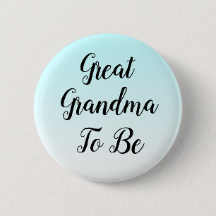 Blue Ombre Great Grandma om Baby shower Gift te wo Ronde Button 5,7 Cm