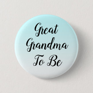 Blue Ombre Great Grandma om Baby shower Gift te wo Ronde Button 5,7 Cm