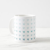 Blue Ombre Heart Valentijnse  Love Mok (Voorkant links)